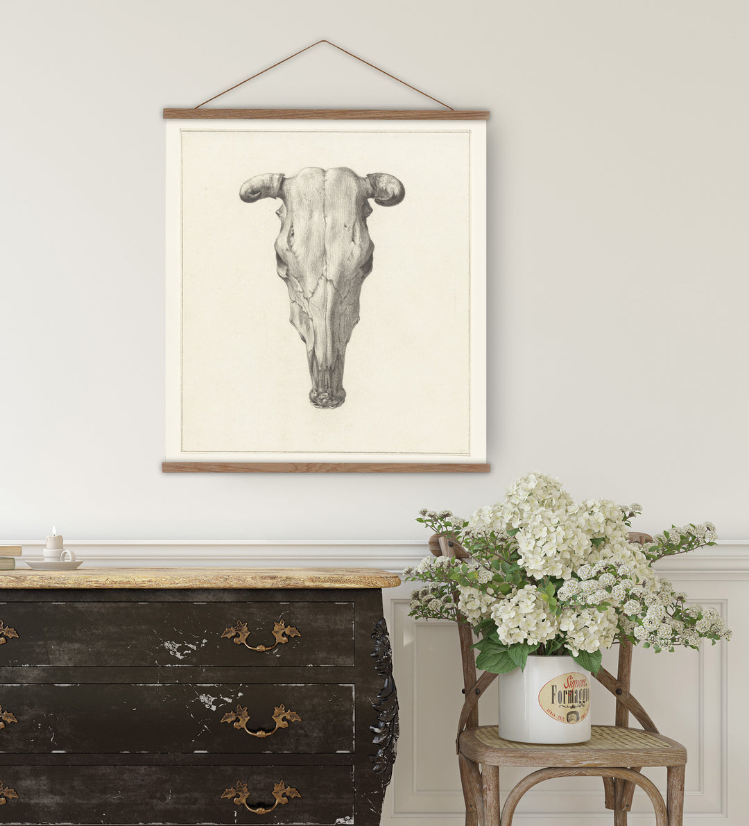 southwestern style wall decor - cow skull
