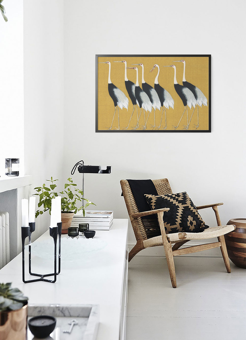 Japanese cranes poster