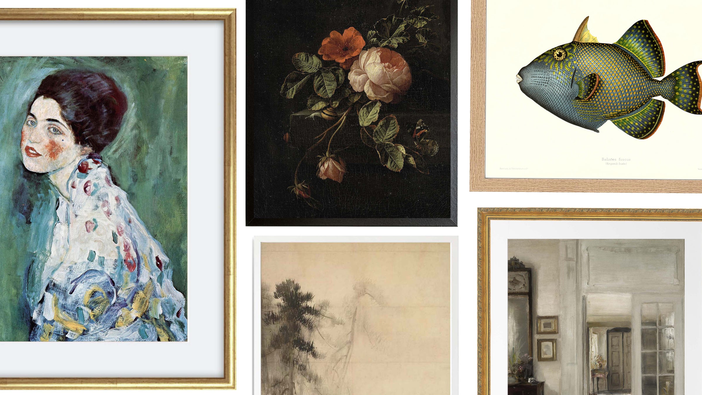 At Attica Press we offer vintage framed prints as well as fine art prints and wall hangings.  This is a selection of some of the vintage frame styles that we offer