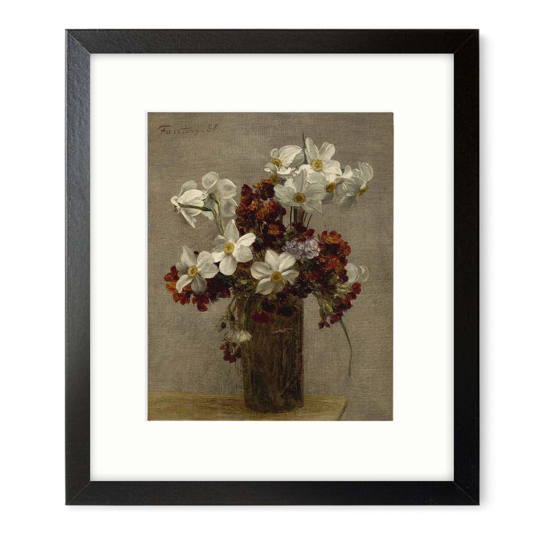 floral painting of daffodils - Narcisses by Henri Fantin-Latour