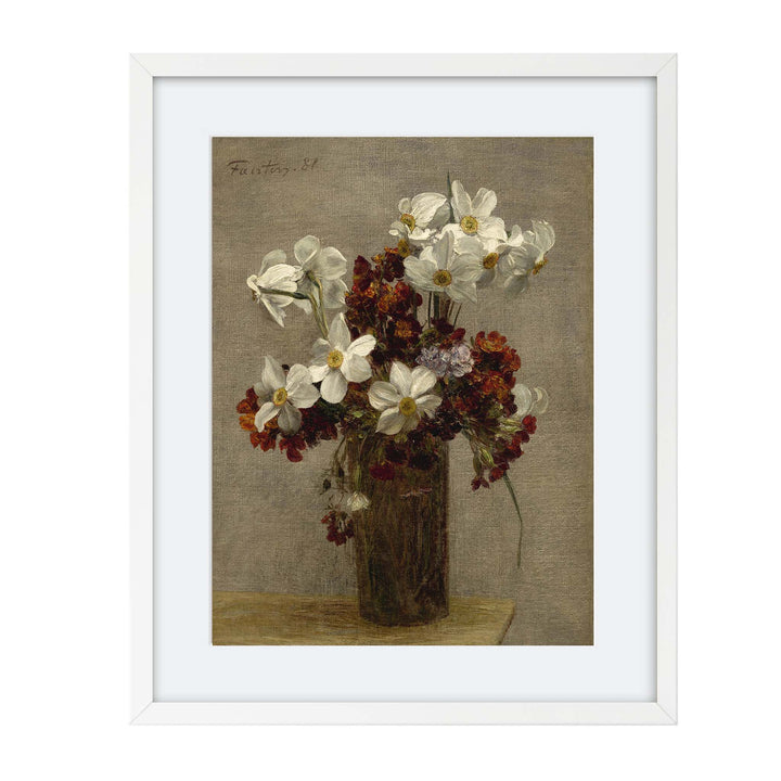 floral painting of daffodils - Narcisses by Henri Fantin-Latour