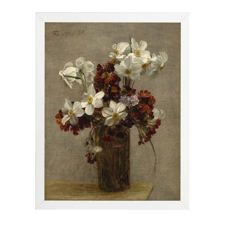 floral painting of daffodils - Narcisses by Henri Fantin-Latour