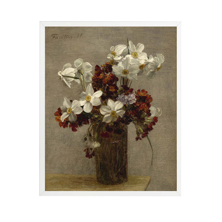 floral painting of daffodils - Narcisses by Henri Fantin-Latour