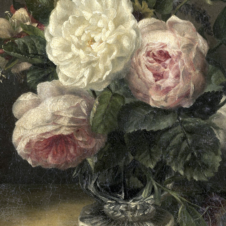 Still life rose oil painting, a bouquet of flowers Attica Press