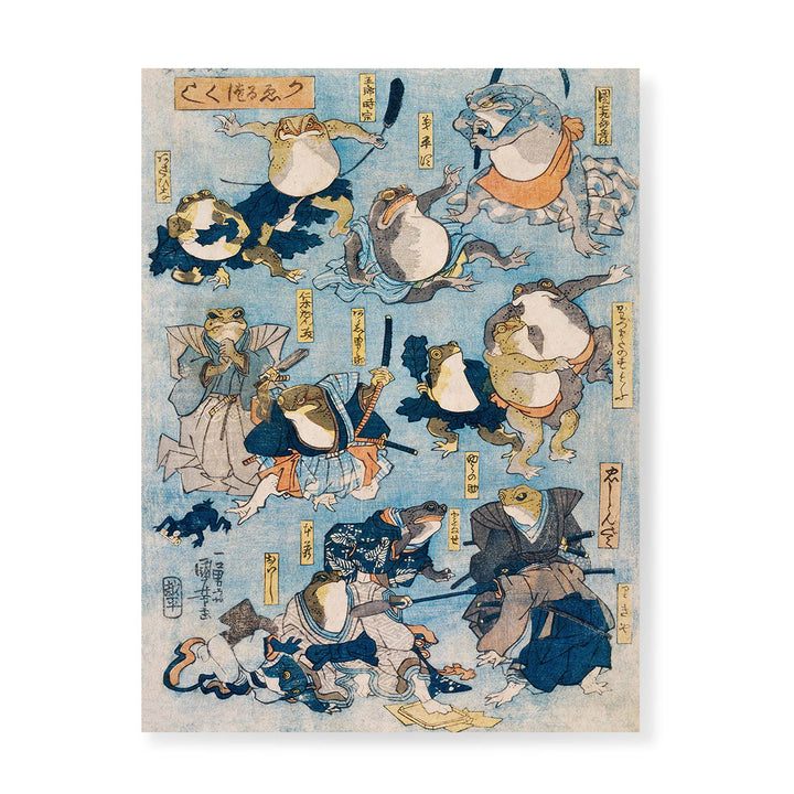 Samurai Frogs wall art -Attica Press