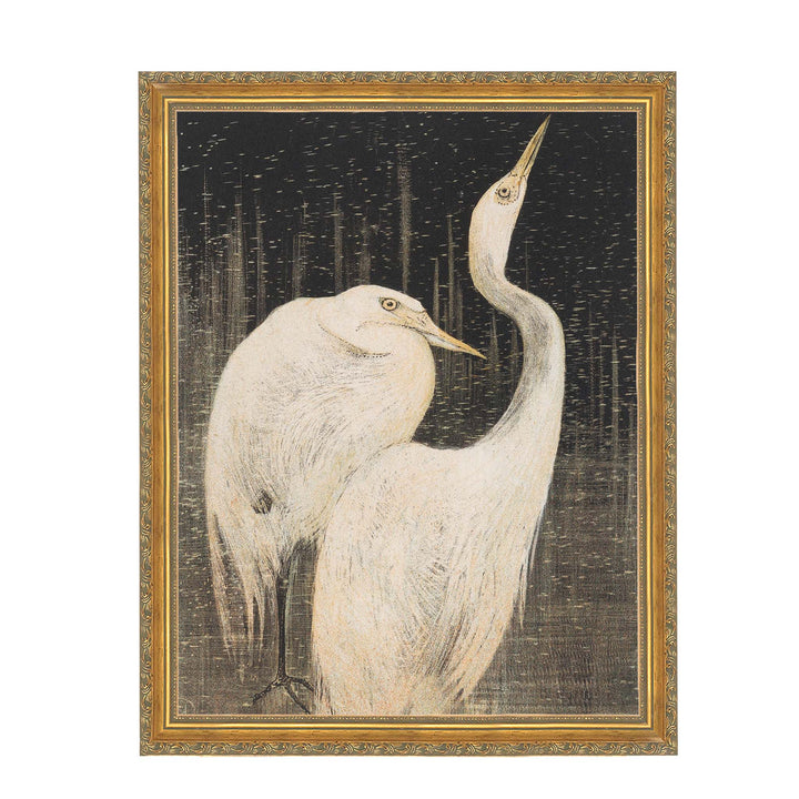 Painting fo two Egrets by Theo Van Hoytema