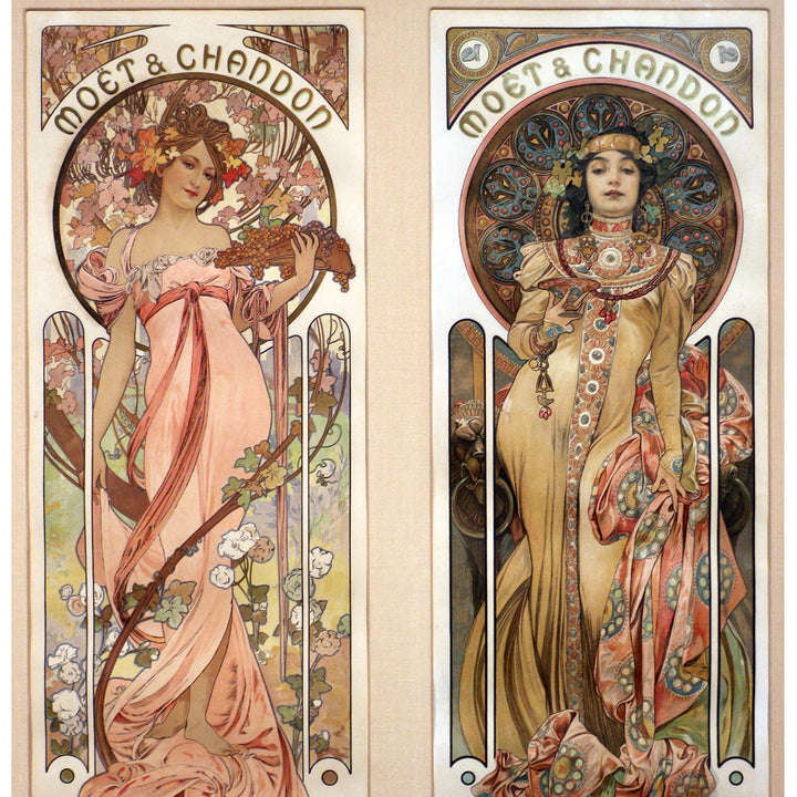 Alfons Mucha Moet et Chandon poster white star and Imperial