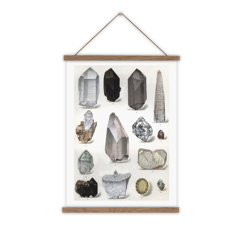 crystal canvas wall chart with Oak poster hanger