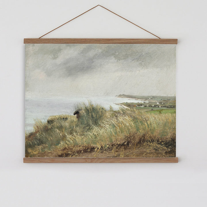 Vintage seascape painting canvas wall chart