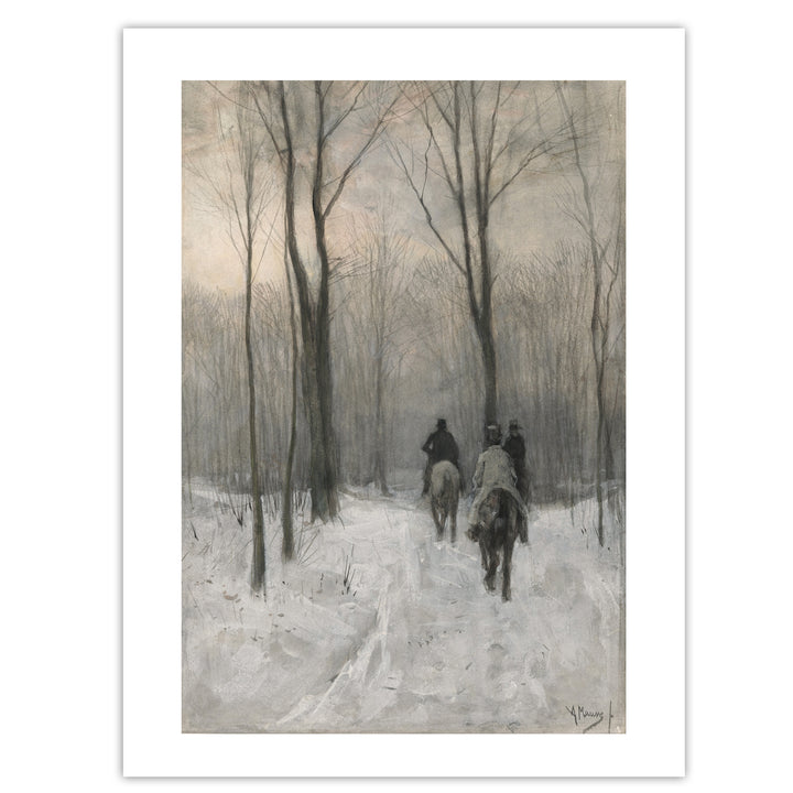Vintage painting of horses